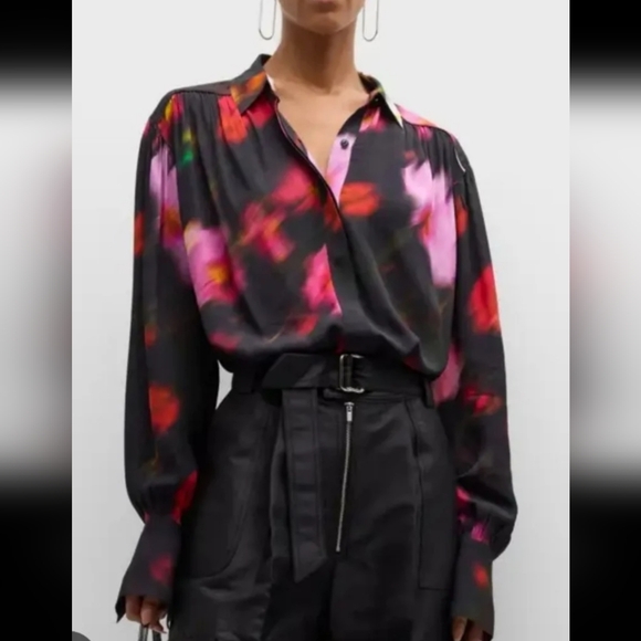 rag & bone Tops - RARE HTF! Rag & Bone NY Aubrey Abstract Blouse oversized XS